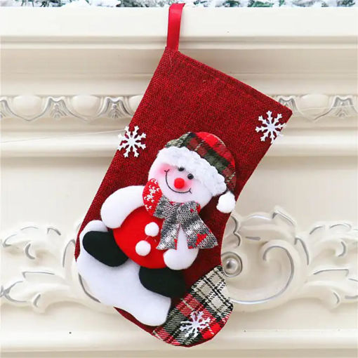 Picture of CHRISTMAS STOCKING SNOWMAN 22CM